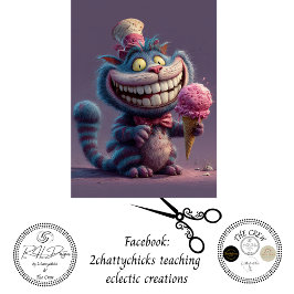 Decoupage gestreepte kat uit Wonderland inspiratie Tissuepapier