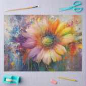 Decoupage  getextureerde bloemolie schilderij tissuepapier (Craft)