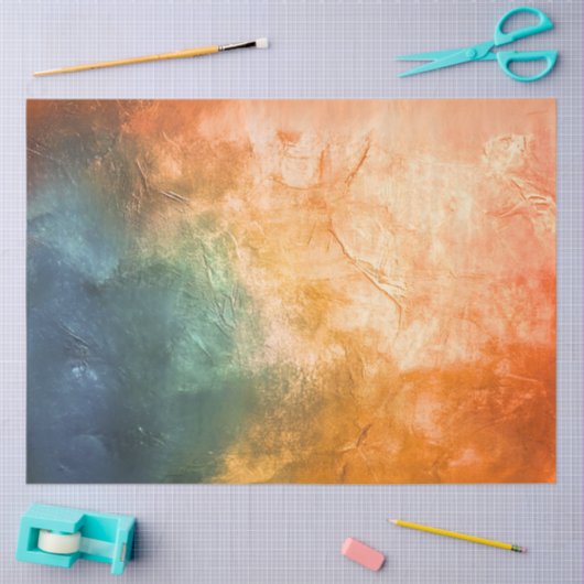 Decoupage getextureerde Westerne diepgekleurde ach Tissuepapier (Craft)