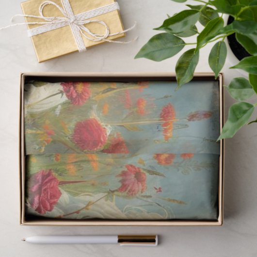 Decoupage Getextureerde Wildflower Schapen in een Tissuepapier (Geschenk)