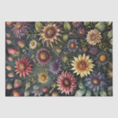 Decoupage - Gevarieerde magische bloemen - Tissuepapier (Voorkant)