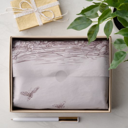 Decoupage Ghost Draped in Pink Lace Halloween Tissuepapier (Geschenk)