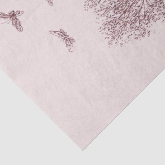 Decoupage Ghost Draped in Pink Lace Halloween Tissuepapier (Detail)