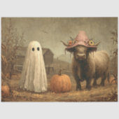Decoupage Ghost Highland Halloween Boerderij Tissuepapier (Voorkant)