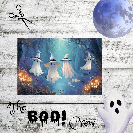 Decoupage Ghost The Boo Crew Tissuepapier