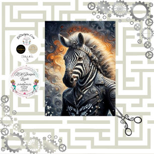 Decoupage Glowende Zebra Beschermengel Kunst Tissuepapier