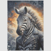 Decoupage Glowing Zebra Guardian Art Tissuepapier (Voorkant)