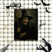 Decoupage Gnarly Witch & Her Black Cat Tissuepapier