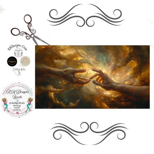 Decoupage Goddelijke Verbinding Creatie Gebaseerd Tissuepapier