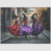 Decoupage Goede heksen dansen Cobblestone Street Tissuepapier (Voorkant)