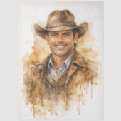 Decoupage Goeie Sheriff Clay Boone Tissuepapier (Voorkant)