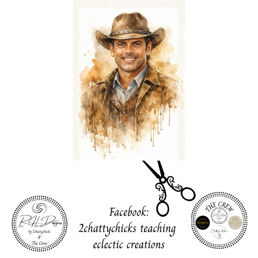 Decoupage Goeie Sheriff Clay Boone Tissuepapier