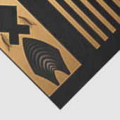 Decoupage Gold Black Ornamental Patterns Inlay  Tissuepapier (Detail)