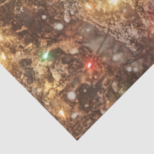 Decoupage Gold Retriever Kerstboom Lichten Tissuepapier (Detail)