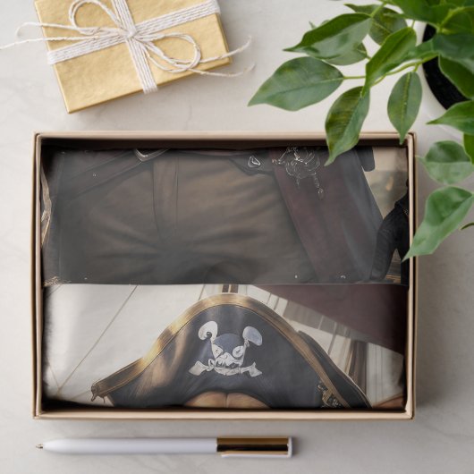 Decoupage - Golden Retriever Pirate Dog - Tissuepapier (Geschenk)