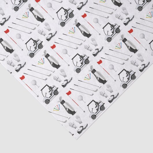 Decoupage Golf Golfer Golfen Verjaardagsfeest Tissuepapier (Detail)