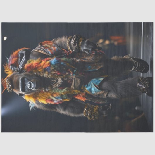 Decoupage Gorilla Mode Runway Bold Kleuren Tissuepapier (Voorkant)