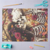 Decoupage Gothic Afro-Amerikaanse Skeleton Wedding Tissuepapier (Craft)