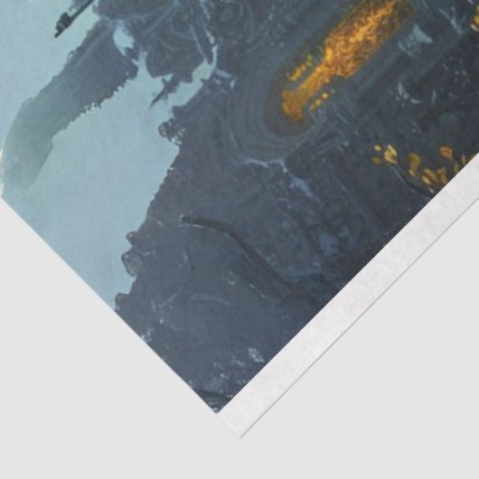 Decoupage Gothic Carriage Ride at Dusk Tissuepapier (Detail)