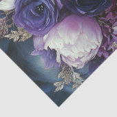 Decoupage Gothic Elegance Skeleton Paar Lila Tissuepapier (Detail)