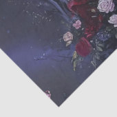 Decoupage Gothic Elegant Danser Wit Rood Jurk Tissuepapier (Detail)