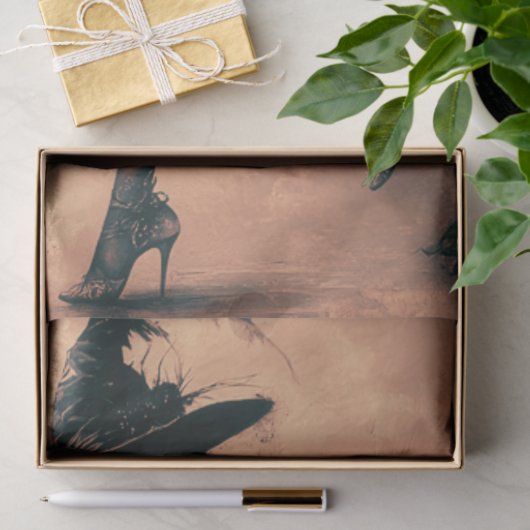 Decoupage Gothic Fantasy Witch Monochrome effecten Tissuepapier (Geschenk)