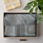 Decoupage Gothic Goede Angel Witte Jurk Zwarte Win Tissuepapier (Geschenk)