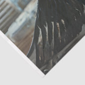 Decoupage Gothic Goede Angel Witte Jurk Zwarte Win Tissuepapier (Detail)