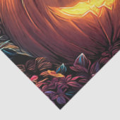 Decoupage Gothic Haunted House Jack-O-Lanterns  Tissuepapier (Detail)