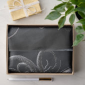 Decoupage Gothic Hoge Mode Model Zwarte jurk Tissuepapier (Geschenk)