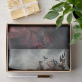 Decoupage Gothic paar gekleed zwart en rood maan Tissuepapier (Geschenk)