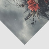 Decoupage Gothic paar gekleed zwart en rood maan Tissuepapier (Detail)