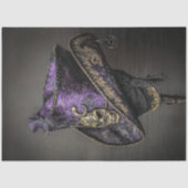 Decoupage Gothic Pirate Tricorn Paarse Pet Tissuepapier (Voorkant)