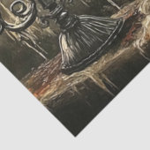 Decoupage Gothic Raven Haunted Mansion Foggy Tissuepapier (Detail)