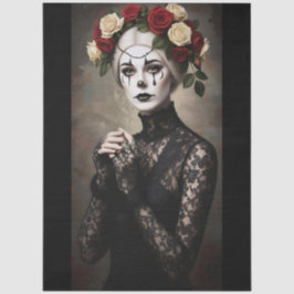 Decoupage Gothic Rose Queen – Dark Romantic Art Tissuepapier