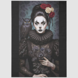 Decoupage Gothic Rose Queen – Dark Romantic Art Tissuepapier