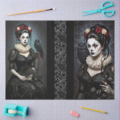 Decoupage Gothic Rose Queen – Dark Romantic Art Tissuepapier (Craft)