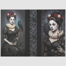 Decoupage Gothic Rose Queen – Dark Romantic Art