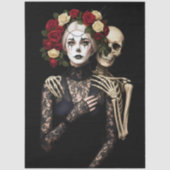 Decoupage Gothic Rose Queen – Dark Romantic Art Tissuepapier (Voorkant)