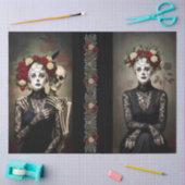 Decoupage Gothic Rose Queen – Dark Romantic Art Tissuepapier (Craft)