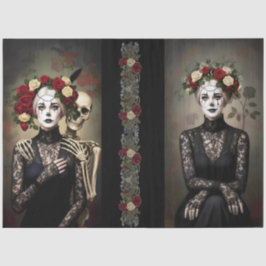 Decoupage Gothic Rose Queen – Dark Romantic Art Tissuepapier