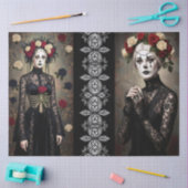 Decoupage Gothic Rose Queen – Dark Romantic Art Tissuepapier (Craft)