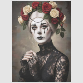 Decoupage Gothic Rose Queen – Dark Romantic Art Tissuepapier