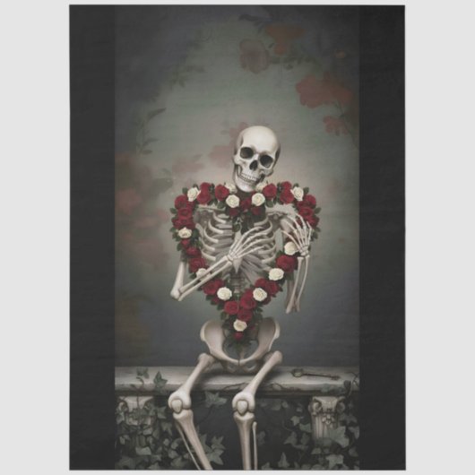 Decoupage Gothic Rose Queen – Dark Romantic Art Tissuepapier (Voorkant)