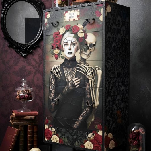 Decoupage Gothic Rose Queen – Dark Romantic Art Tissuepapier