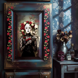 Decoupage Gothic Rose Queen – Dark Romantic Art Tissuepapier