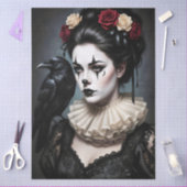 Decoupage Gothic Rose Queen – Dark Romantic Art Tissuepapier (Craft)