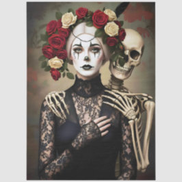 Decoupage Gothic Rose Queen – Dark Romantic Art Tissuepapier