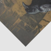 Decoupage Gothic Royalty Queen in het zwart Tissuepapier (Detail)