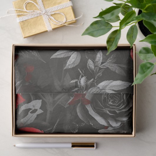 Decoupage Gothic Silver Skeleton Skull Tissuepapier (Geschenk)